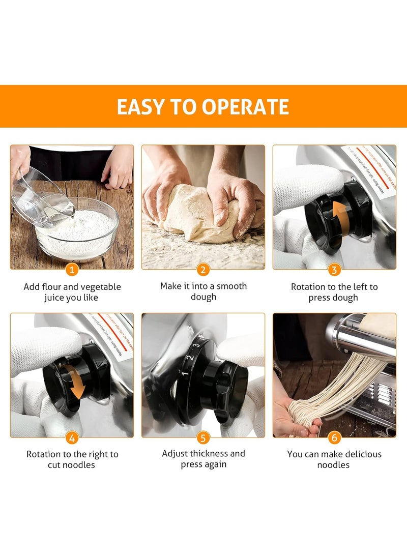 ماكينة صنع المعكرونة الكهربائية الأوتوماتيكية، خلاط عجين صغير الحجم سعة 1 لتر وقطاعة لتحضير معكرونة فيتوتشيني، تاجلياتيلي، ونودلز طازجة - Image 5