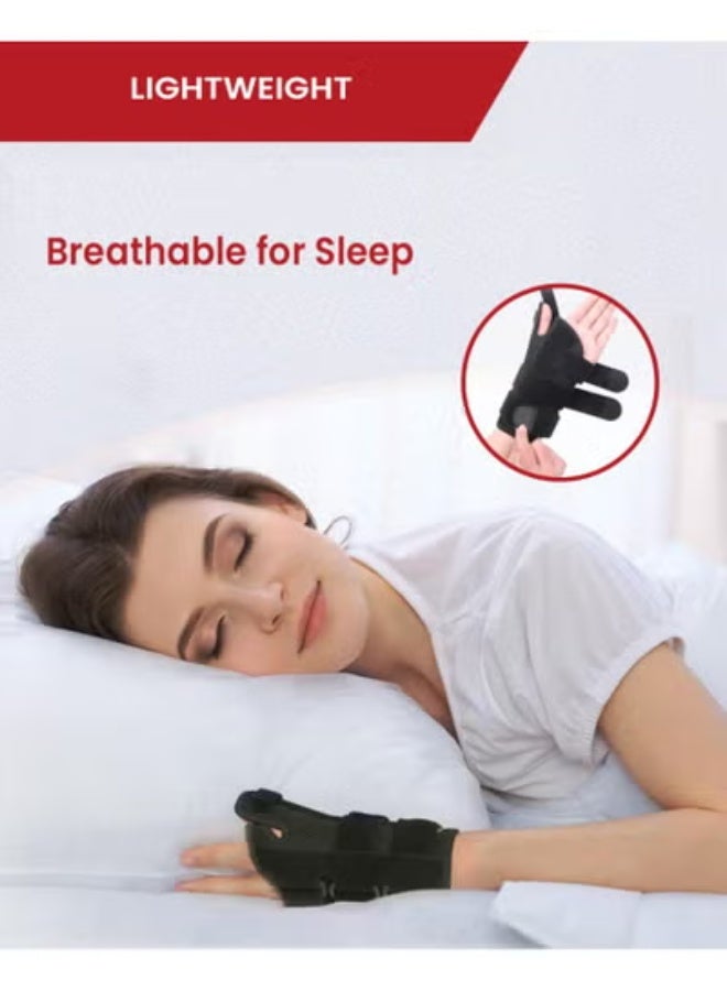 دعامة المعصم والإبهام الطبية من Hurmoya – مشد احترافي لحالات النفق الرسغي ومتلازمة "دي كيرفان" – دعم طبي لالتهاب الأوتار وآلام المفاصل – تصميم مخصص لليد اليسرى - Image 3