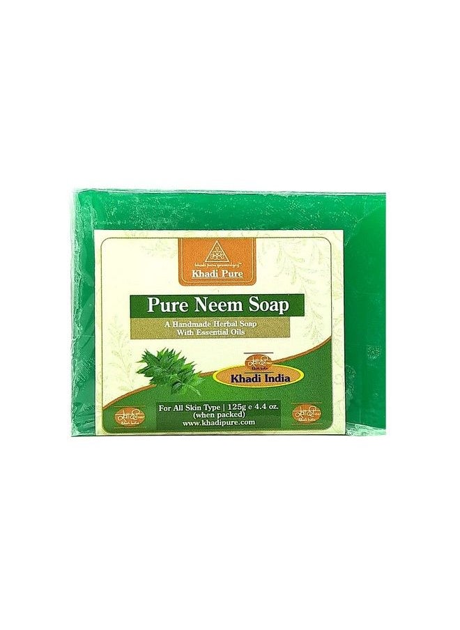 Khadi Pure Gramodyog - Herbal Pure Neem Soap 125G - Image 1