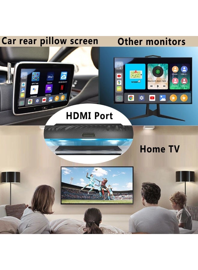 FIPKA CarPlay Smart AI Box T6-Pro, Android 13 Wireless CarPlay & Android Auto Adapter with HDMI, 8GB RAM, 128GB Storage - Image 4
