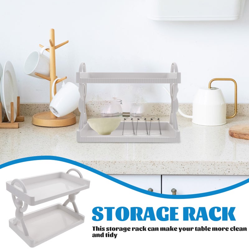 Dual Use Storage Rack Multi-layer Desktop Storage Rack Wall Hanging Organizer - Image 2