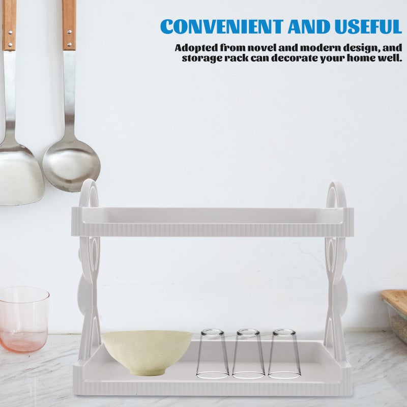 Dual Use Storage Rack Multi-layer Desktop Storage Rack Wall Hanging Organizer - Image 5