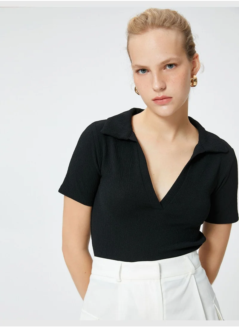 كوتون Polo Neck T-Shirt Short Sleeve