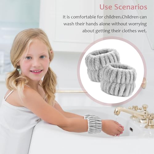 Wykodra 6pcs Wrist Bands for Washing Face, Absorbent Face Wash Wristbands, Arm Water Guards, Microfiber Spa Wash Band for Girls Prevent Water from Spilling Down Your Arms - Image 5