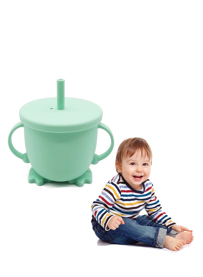 SYOSI Eco Friendly Recycled, No Spill Sippy Cups, Specially for Toddlers Spill-Proof Cup, Silicone Toddler Baby Spill Proof Sippy Cup with Level Indicator Perfect for Toddlers & Babies Training  - Image 1