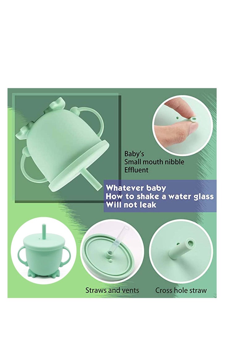 SYOSI Eco Friendly Recycled, No Spill Sippy Cups, Specially for Toddlers Spill-Proof Cup, Silicone Toddler Baby Spill Proof Sippy Cup with Level Indicator Perfect for Toddlers & Babies Training  - Image 5