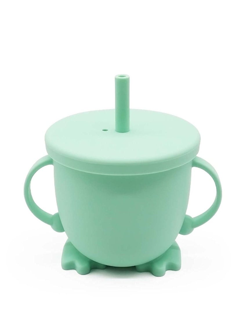 SYOSI Eco Friendly Recycled, No Spill Sippy Cups, Specially for Toddlers Spill-Proof Cup, Silicone Toddler Baby Spill Proof Sippy Cup with Level Indicator Perfect for Toddlers & Babies Training  - Image 2