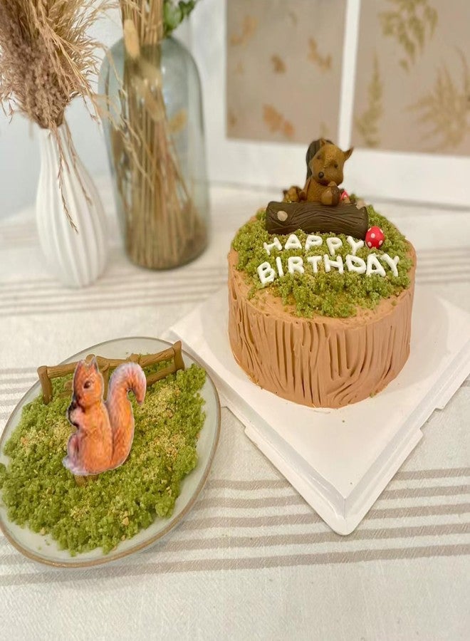 Sijiangmold Woodland Animal Fondant Silicone Mold Fox Squirrel Rabbit Raccoon Beaver Elk Sika Deer Mold For Cake Decorating Cupcake Topper Chocolate Candy Polymer Clay Gum Paste - Image 5