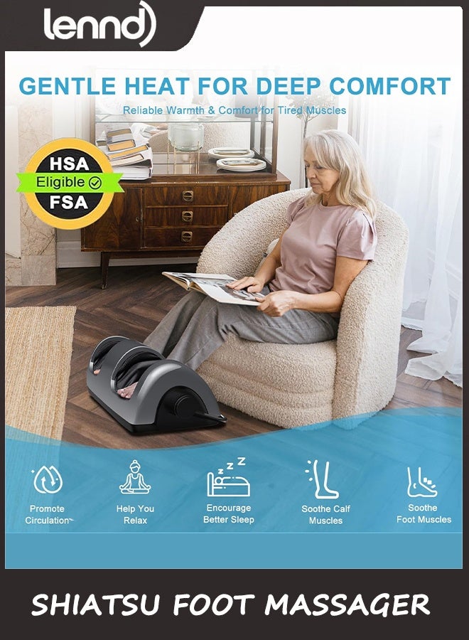 LENND Shiatsu Foot Massager with Heat, Neuropathy, Circulation and Pain Relief, Massage Feet at Home/Office, Gift for Men and Women - Image 5
