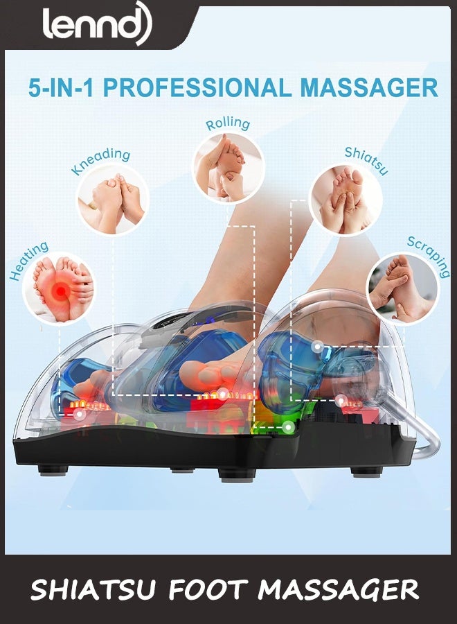 LENND Shiatsu Foot Massager with Heat, Neuropathy, Circulation and Pain Relief, Massage Feet at Home/Office, Gift for Men and Women - Image 3