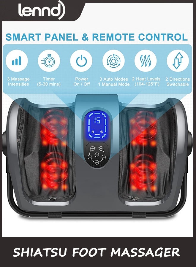LENND Shiatsu Foot Massager with Heat, Neuropathy, Circulation and Pain Relief, Massage Feet at Home/Office, Gift for Men and Women - Image 4
