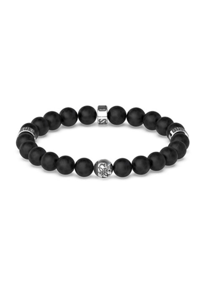 GUESS 4G Black Beads Bracelet 