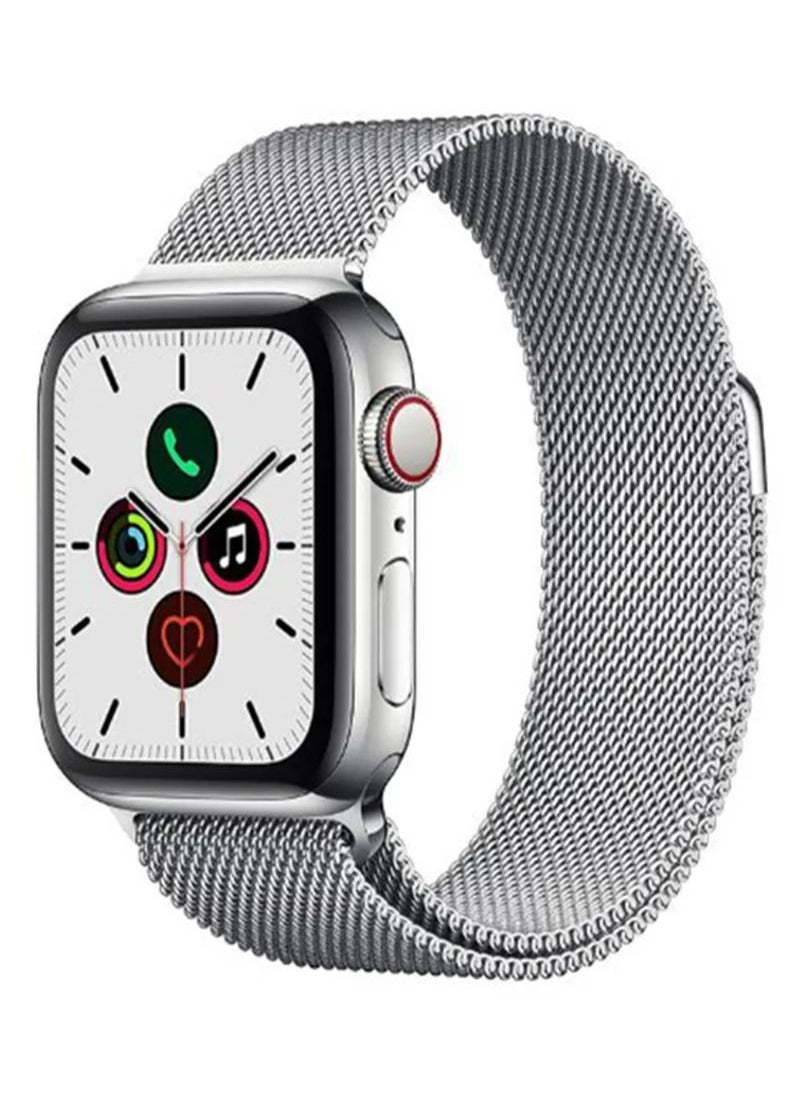 HEXABEX - Apple Watchband 46mm/45mm/44mm/49mm Milanese Apple Watch Strap for Apple Watch All Series Silver - Image 1
