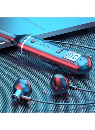 سماعات أذن لاسلكية مزودة بتقنية البلوتوث وسماعات رأس حول الرقبة للألعاب بشاشة LED وسماعات رأس رياضية ستيريو مع سماعات أذن مغناطيسية مقاومة للماء - view 4