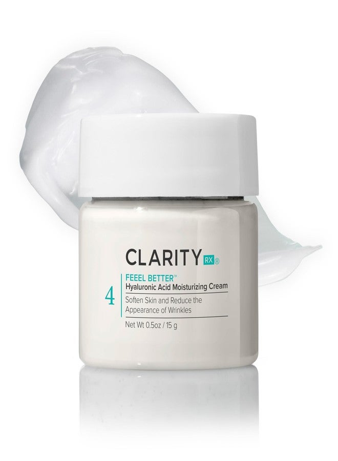 كلاريتي آر إكس كريم ClarityRx Feel Better المرطب بحمض الهيالورونيك، مرطب طبيعي للوجه نباتي مع زيت الجوجوبا للبشرة الجافة والمتقدمة في السن (0.5 أونصة). - Image 1