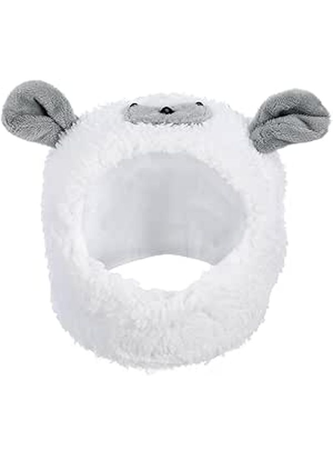Soft Cotton Plush Pet Lamb Costume Hat Halloween Headwear For Dog Cat - Image 1