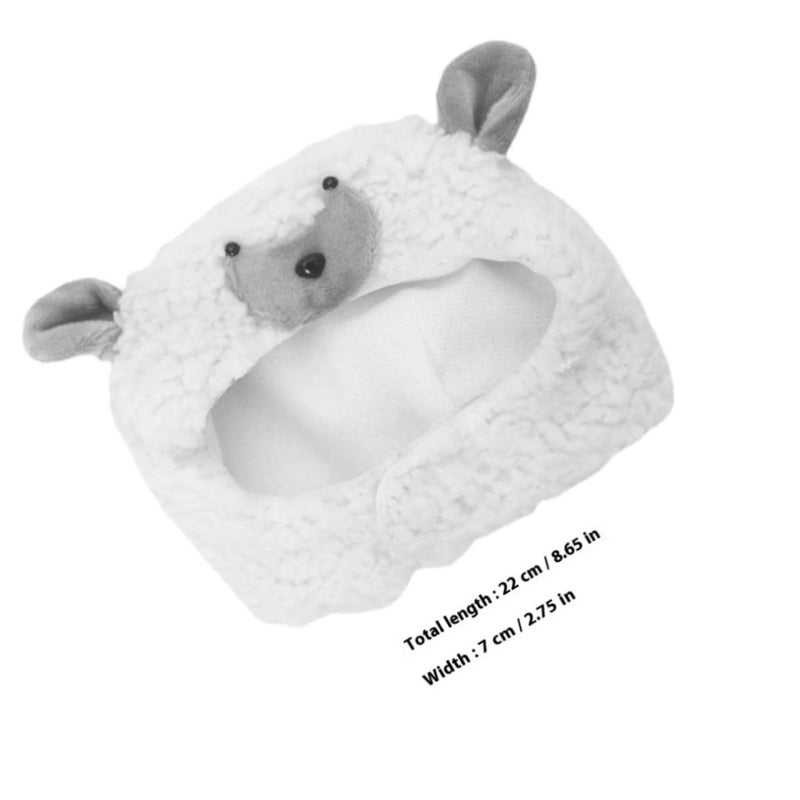 Soft Cotton Plush Pet Lamb Costume Hat Halloween Headwear For Dog Cat - Image 3