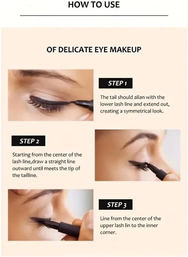 ZEYFLEEB Eyeliner Waterproof Smudge Proof & Long-Lasting Liquid Ink Black Pen Eye liner | Quick Drying | Black | Vegan & Cruelty-Free - Image 2