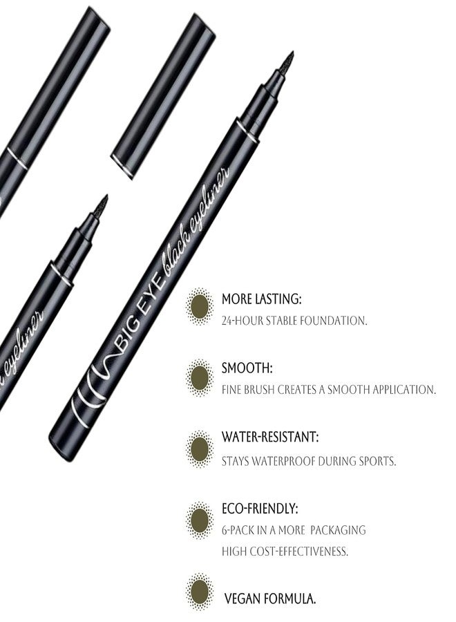 ZEYFLEEB Eyeliner Waterproof Smudge Proof & Long-Lasting Liquid Ink Black Pen Eye liner | Quick Drying | Black | Vegan & Cruelty-Free - Image 4