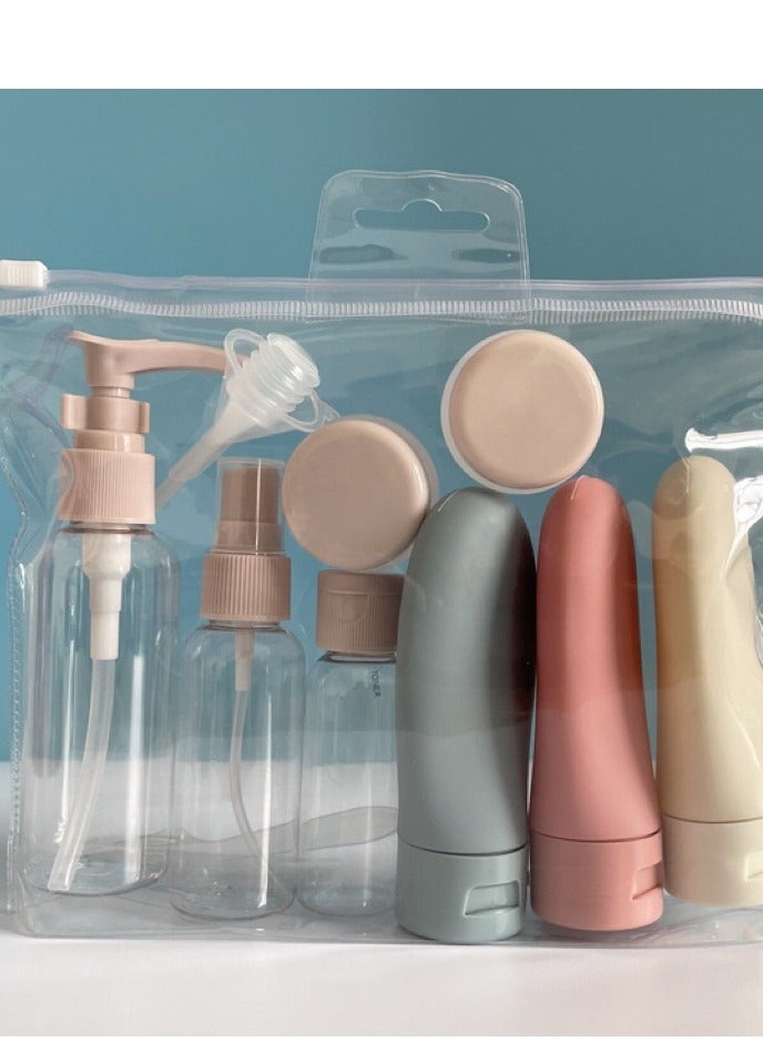 Travel Bottles for Toiletries 11 PCS Leak Proof, Refillable Squeezable Liquid Empty Containers with Bag - Image 1