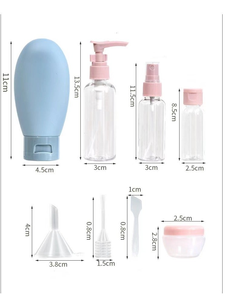 Travel Bottles for Toiletries 11 PCS Leak Proof, Refillable Squeezable Liquid Empty Containers with Bag - Image 3