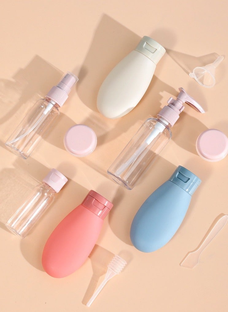 Travel Bottles for Toiletries 11 PCS Leak Proof, Refillable Squeezable Liquid Empty Containers with Bag - Image 2