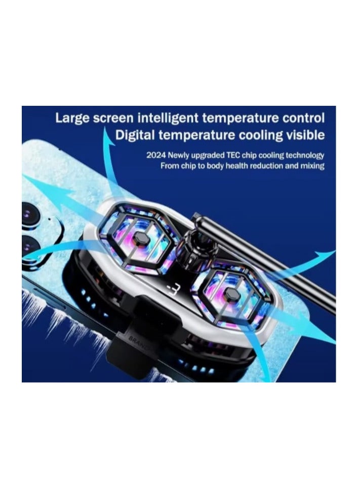 DY58 Mobile Phone Semiconductor Cooling Fan Radiator 3 Gear Adjustable Game Cooler For IOS Android Live Streaming Cool Heat Sink - Image 3