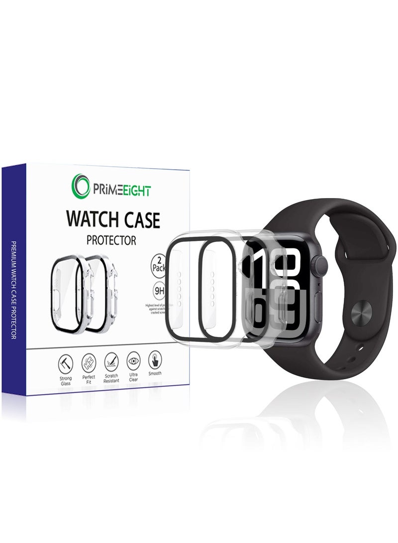 PRIMEEIGHT [2PCS] Case and Screen Protector Apple Watch Series For S10 42 mm Ultra Thin Flexible TPU Clear Film Bubble-Free Scratch-resistant. - Image 1