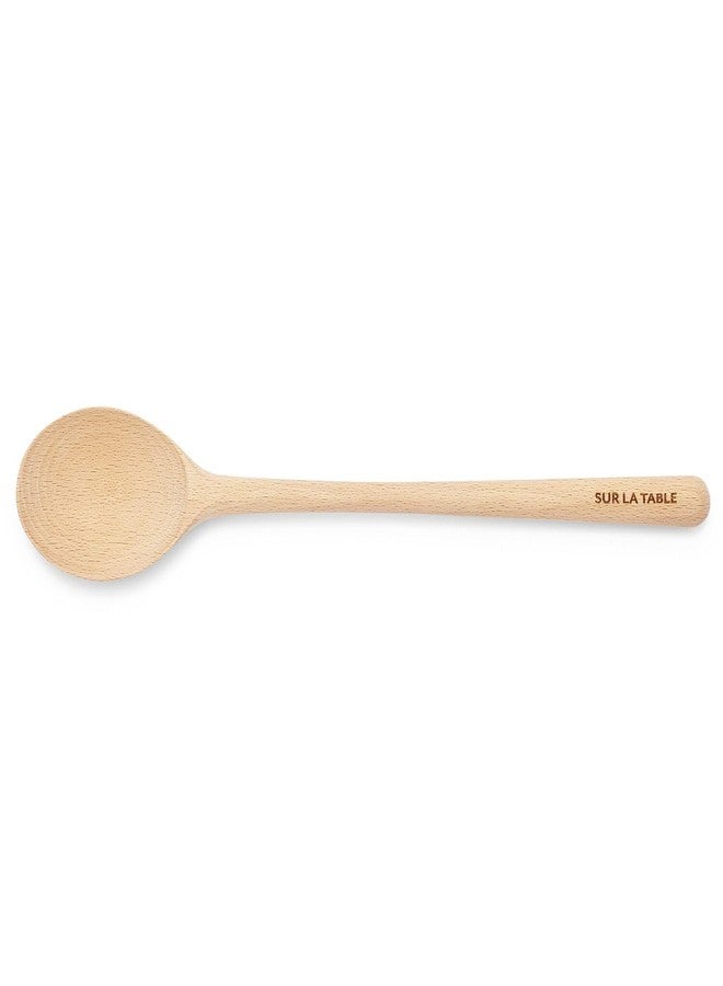 Sur La Table Beechwood Cooking Spoon, 14 in, German Beechwood Spoon for Stirring, Folding and Serving Across All Cookware, 14 in - Image 1