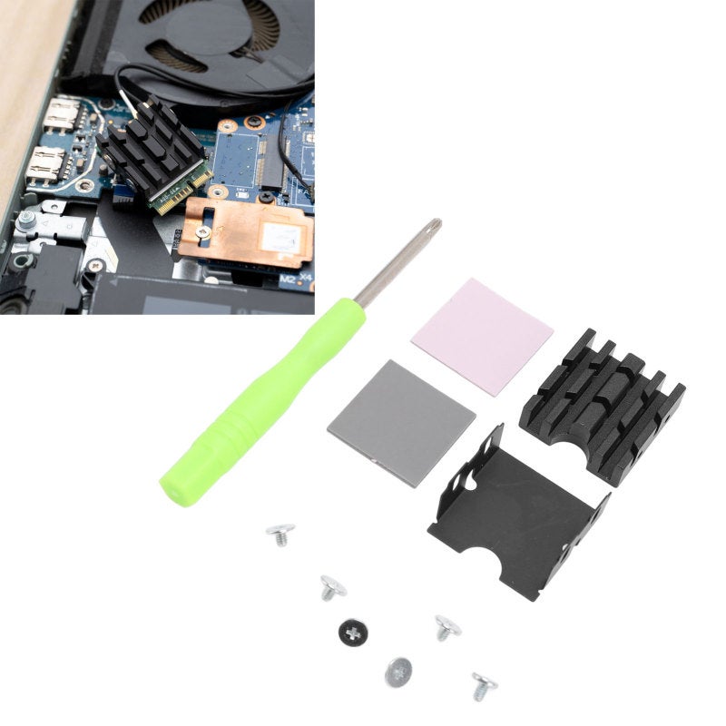 M.2 SSD Heatsink 2230 Mg Aluminum Alloy Excellent Heat Dissipation PC SSD Cooler - Easy Adjustable Installation NVME Heat Sink for Desktop and Laptop M.2 SSDs - Image 2