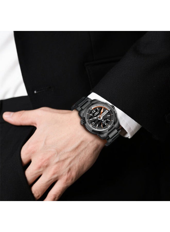 Golgen Men's Watch Jiao Long Large Dial Steel Band Sports Waterproof 200m Mechanical Watch Birthday Gift For Boyfriend 16020 - Image 2