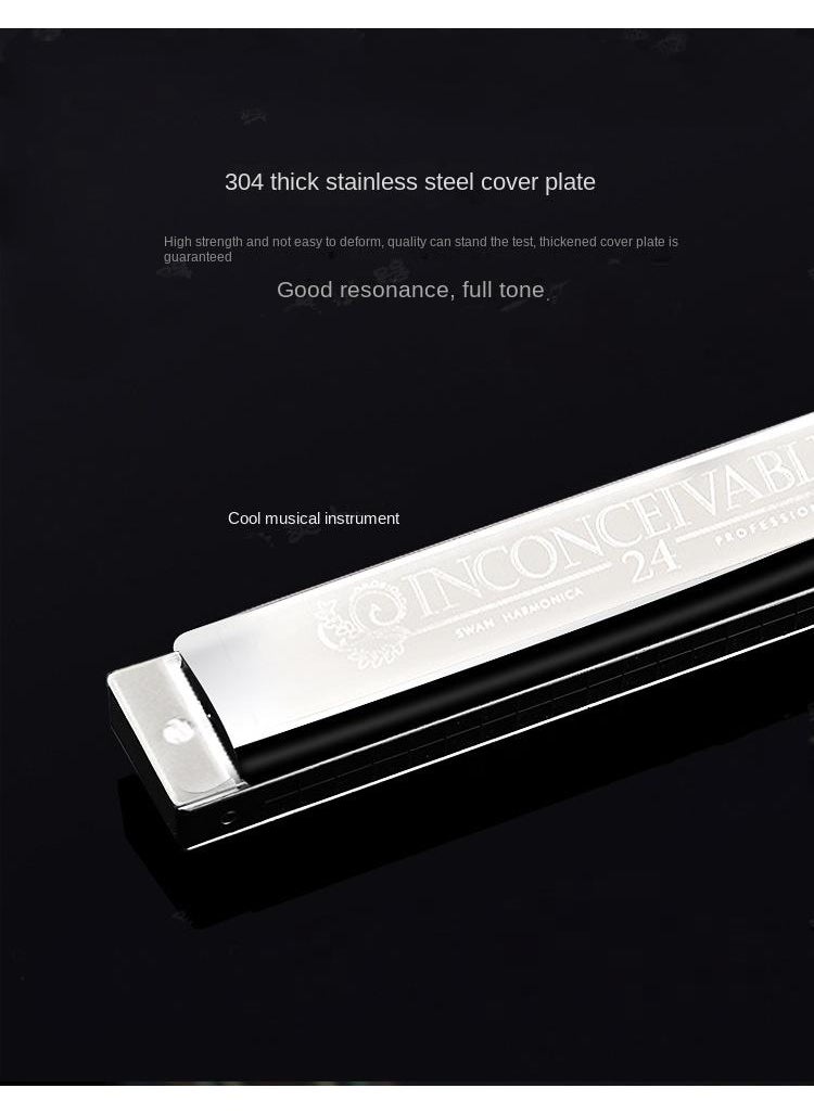 Y&D - 24 hole Polyphonic Grade G Tone Harmonica - Image 1