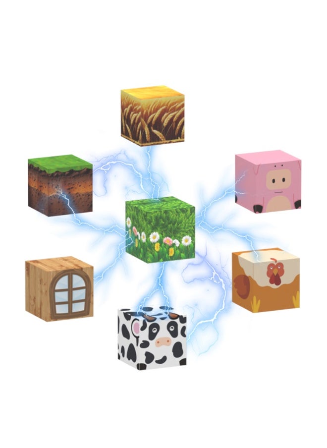 General Children's magnetic building blocks, variety lighting assembly set, farm toys, gifts for family and friends  - Image 2