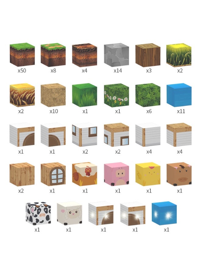 General Children's magnetic building blocks, variety lighting assembly set, farm toys, gifts for family and friends  - Image 3