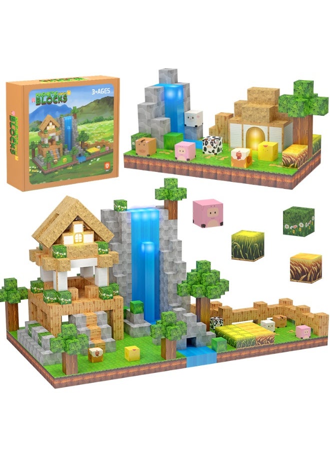 General Children's magnetic building blocks, variety lighting assembly set, farm toys, gifts for family and friends  - Image 1