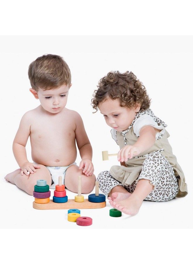 Mihey 18 Pcs Mini Wooden Hammer Creative Pounding Educational Toy Mallet For Boys And Girls - Image 4
