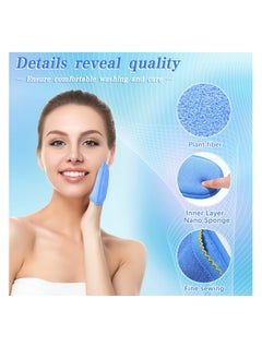 Excefore 4 Pcs Exfoliating Glove, Face Scrub and Body Scrub Mitt, Deep Exfoliating Mitt Body Scrub, Dead & Dry Skin Remover Exfoliator Face Scrub Tool  - Image 4