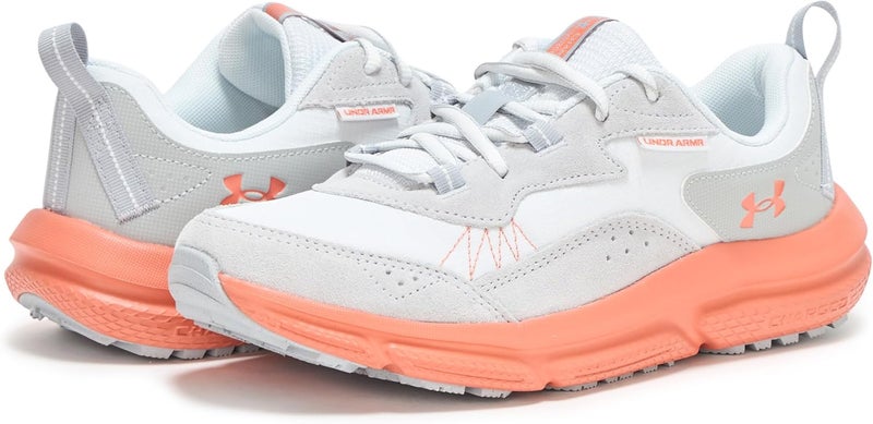 Under Armour Women's Charged Verssert 2 Sneaker - Distant Gray/Mod Gray/Blush Orange - Image 3
