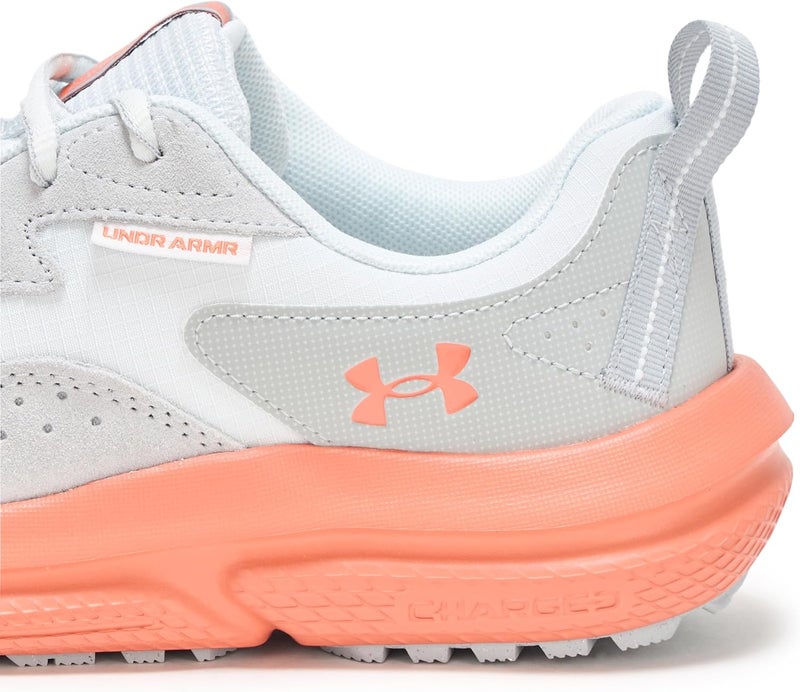 Under Armour Women's Charged Verssert 2 Sneaker - Distant Gray/Mod Gray/Blush Orange - Image 4