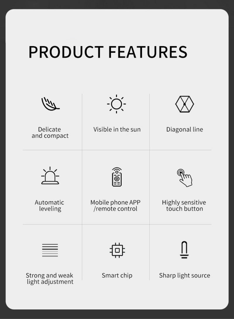 16 Lines 4D High Precision Laser Level - 4x360° Self-Leveling - IP54 - Portable Cordless Level with 2 Batteries, Remote Control, Lifting Platform, Storage Bag - Layout Tool - Image 3