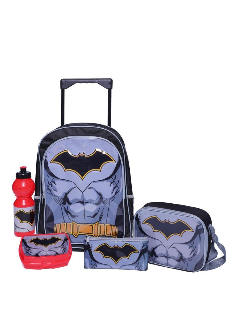Warner Bros. Batman 5-in-1 Value Set Trolley Bag with Accessory