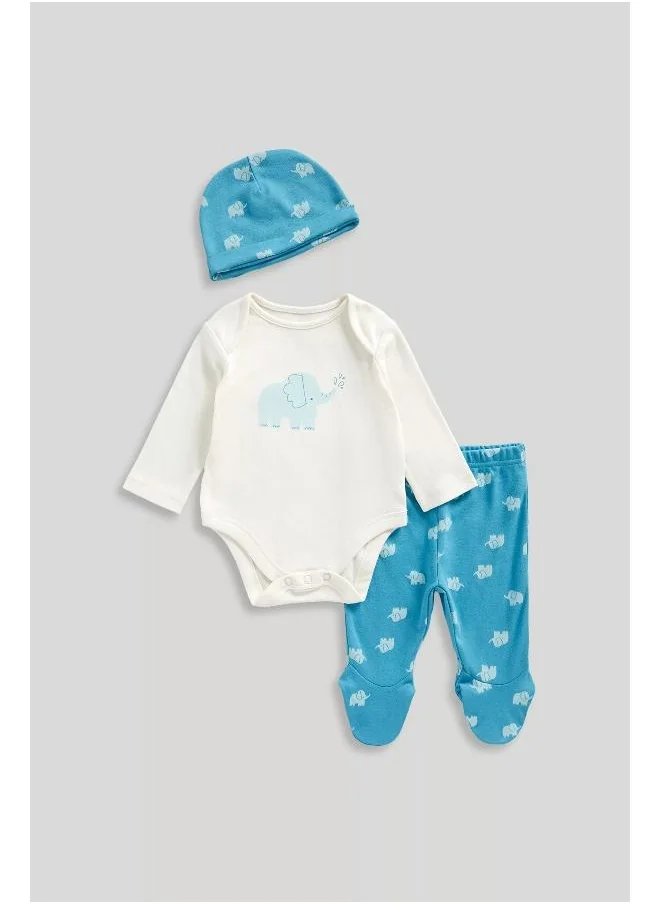 mothercare Elephant 3-Piece Baby Outfit Set