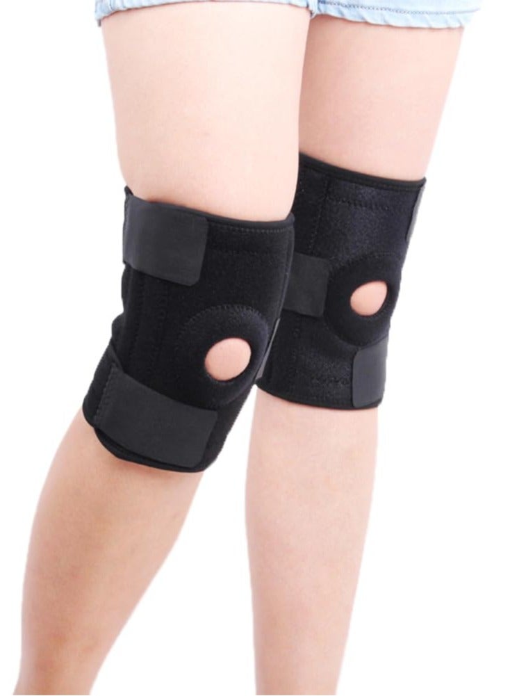 Adjustable Knee Brace with Silicone Braces, Open Knee Brace for Knee Rest, Breathable Neoprene, Knee Brace for Knee Pain Relief, Arthritis, ACL Tear - Image 3