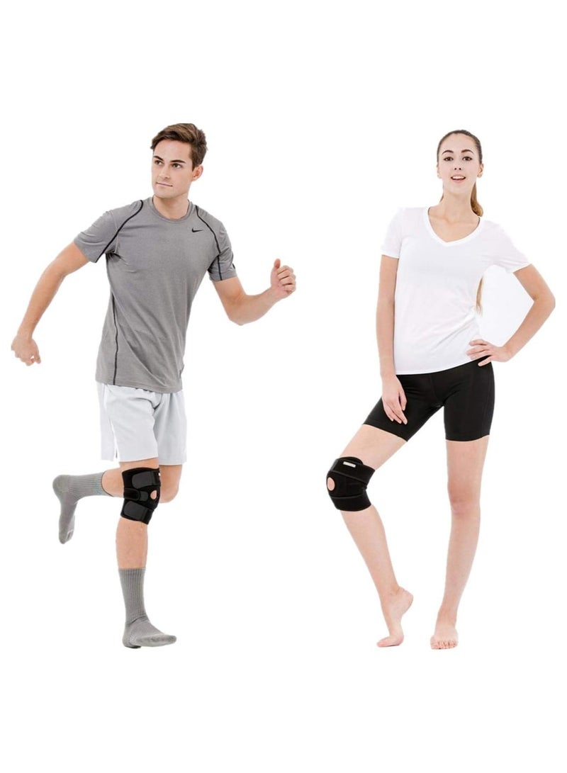 Adjustable Knee Brace with Silicone Braces, Open Knee Brace for Knee Rest, Breathable Neoprene, Knee Brace for Knee Pain Relief, Arthritis, ACL Tear - Image 4