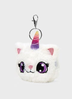 Claires White Caticorn Keychain 