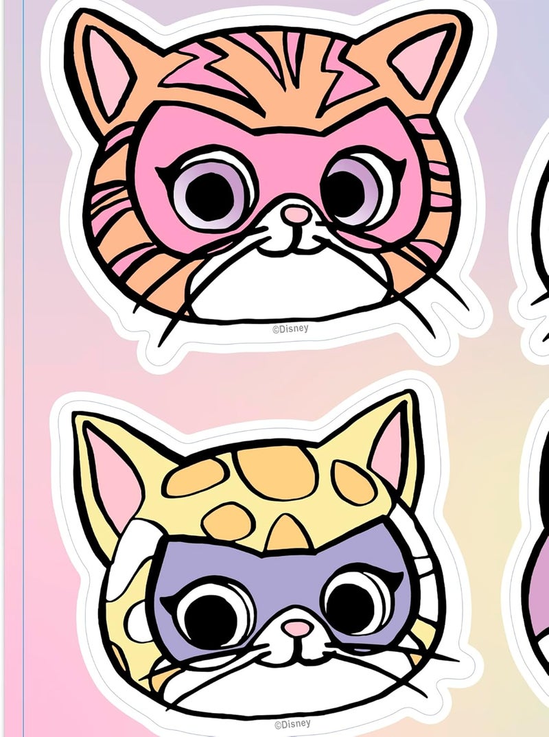 Open Road Brands Disney Super Kitties 4-Pack Adhesive Vinyl Decals - Fun Super Kitties Stickers for Car or Truck Heat resistant - Image 4