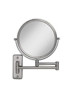 Zadro Zadro Two Sided Dual Arm Wall Mount Mirror, Satin Nickel, 5X-1X 