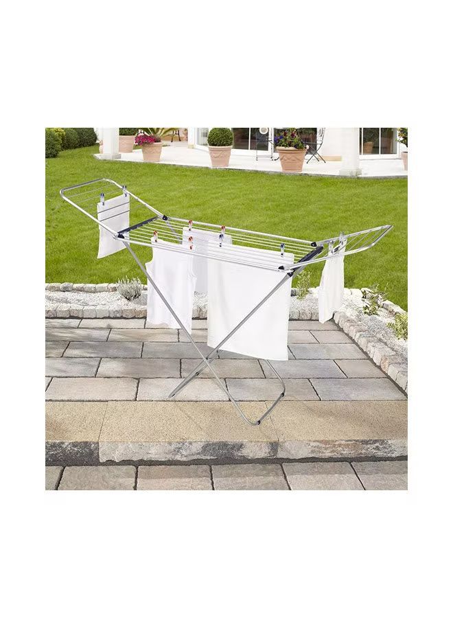 Foldable Cloth Dryer Silver/Blue - Image 3