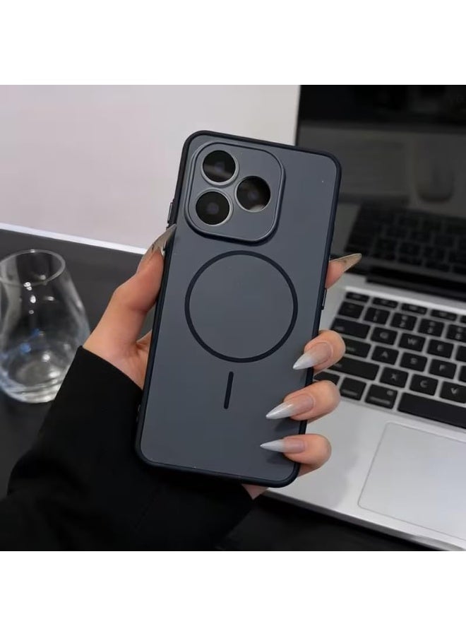 Muzz Phone Case for Honor 600 lite 5G, Frosted Soft Shell with Camera Lens Guard, Black - Image 2
