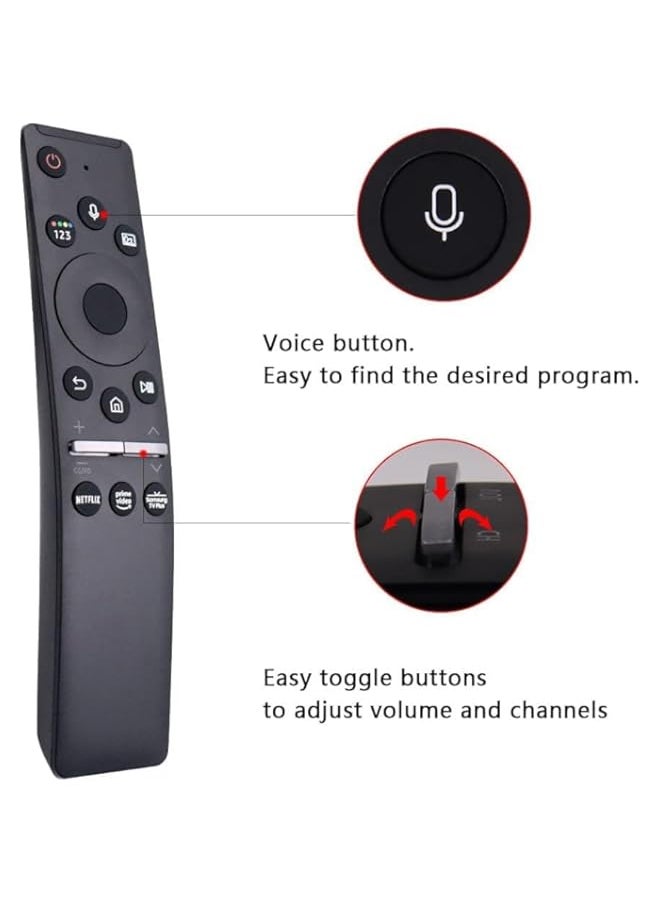 BN59-01329A BN59-01330A RMCSPT1CP1 RMCSPR1AP1 Replacement Voice Remote for Samsung QLED 4K UHD HDR Smart TV Q70T,Q80T,Q90T (2020) Models Remote, ELT-812-RC-96